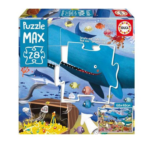 Puzzle max Les animaux sous marins 28 pièces