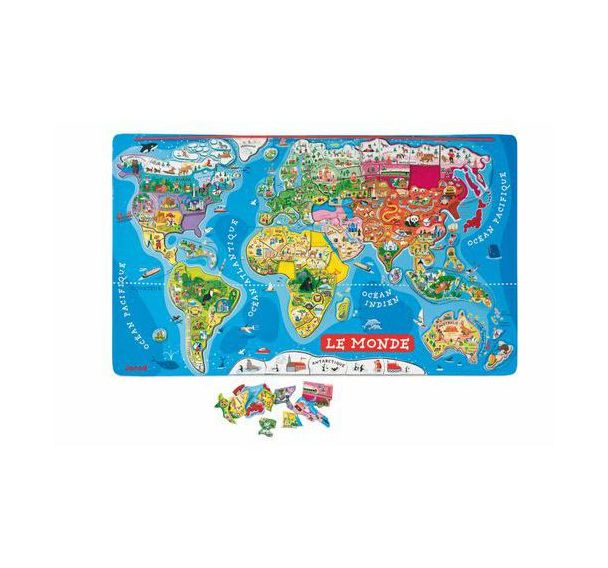 Puzzle monde magnétique
