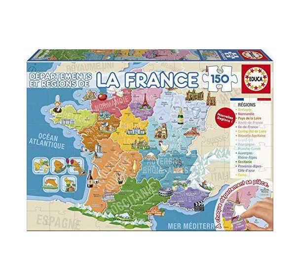 Puzzle régions et départements de France