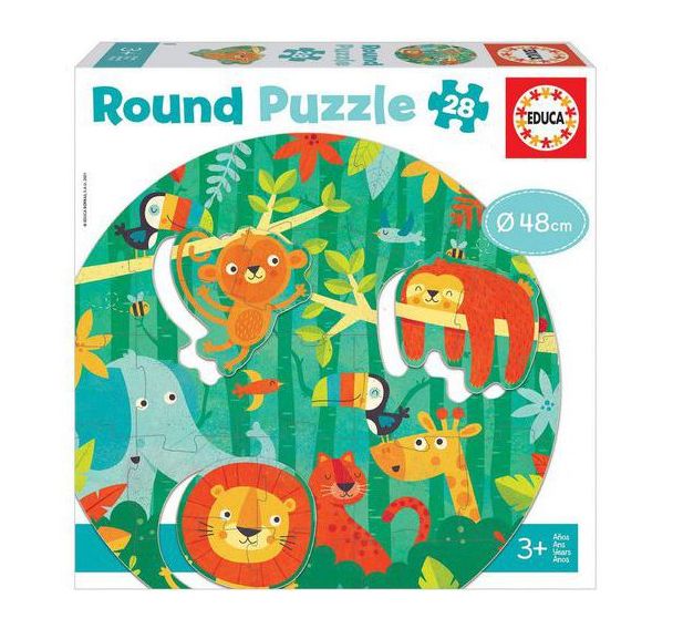Puzzle rond jungle 28 pièces
