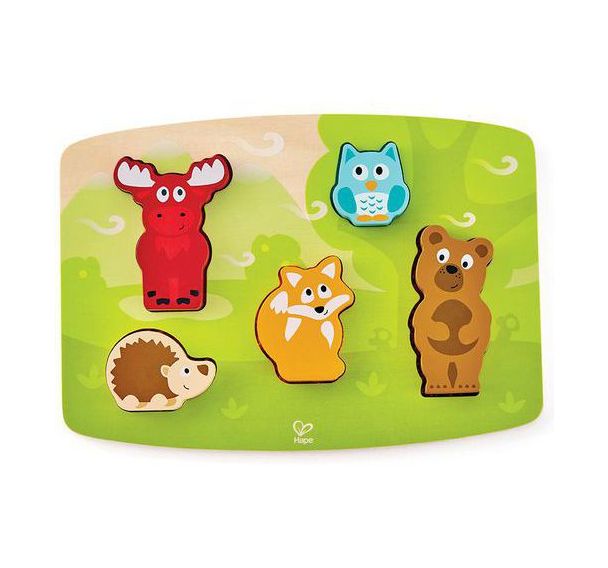Puzzle tactile animaux de la forêt