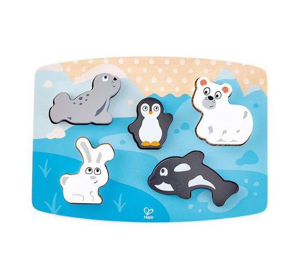 Puzzle tactile animaux polaires
