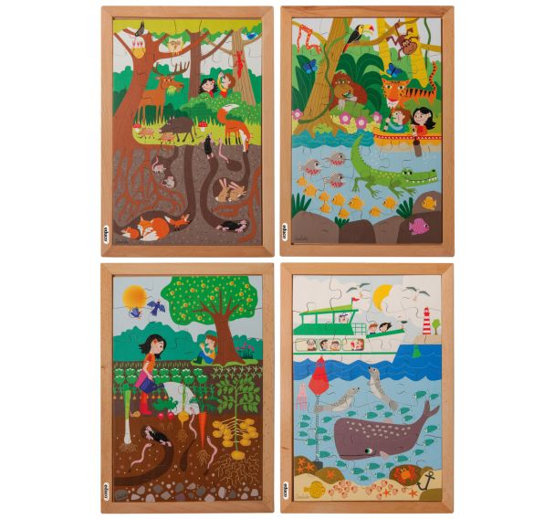 Puzzles au-dessus et en dessous, 28-35 pièces