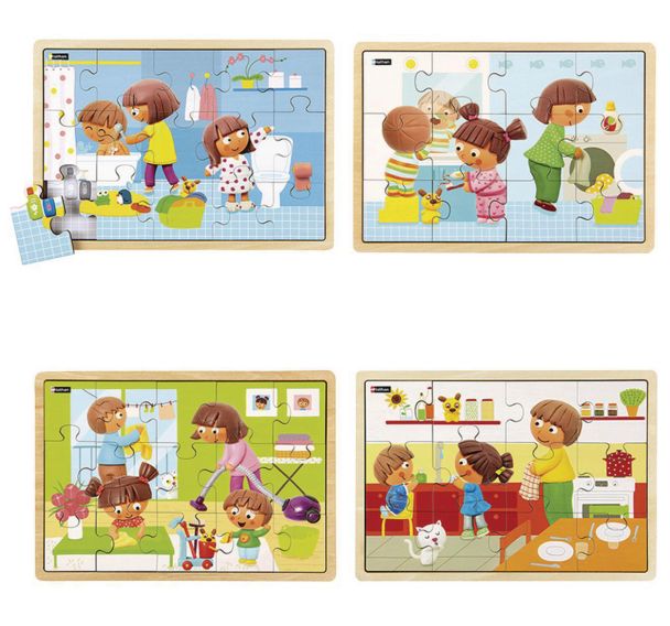 Puzzles bois-Tout propre!