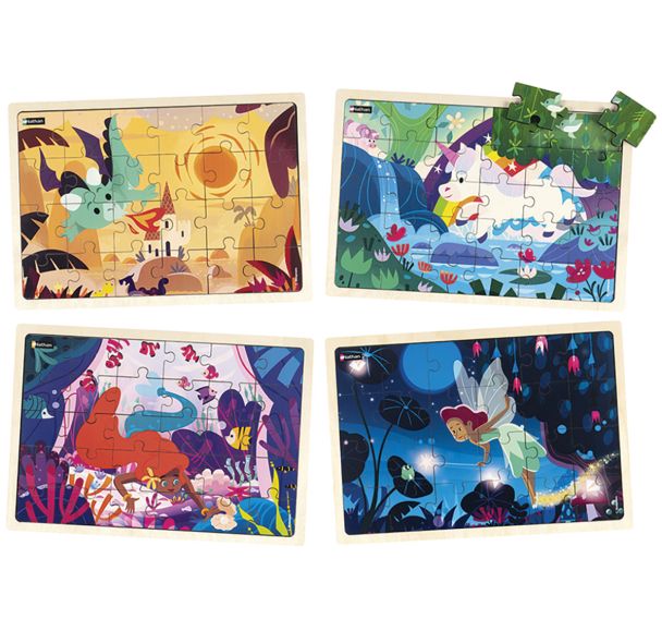Puzzles bois - univers fantastiques-Nathan
