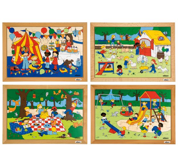 Puzzles d'activités pour enfants - ensemble de 4