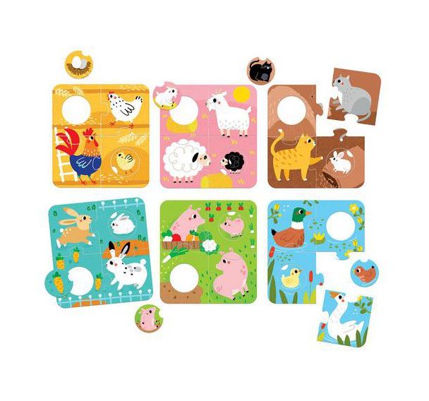 Puzzles d'association animaux de la ferme