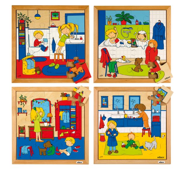 Puzzles d'hygiène - ensemble de 4