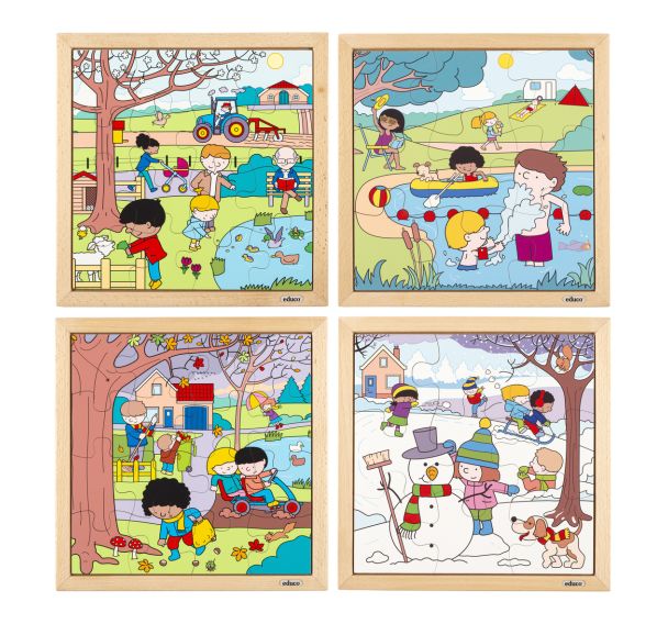 Puzzles des saisons - ensemble de 4