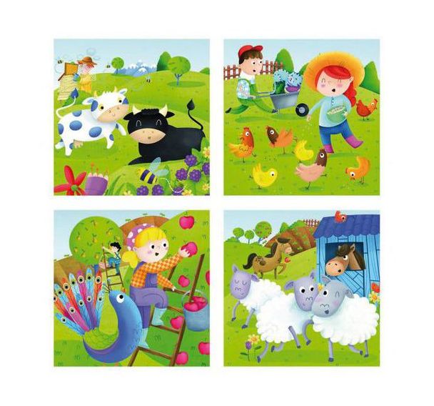 Puzzles progressifs les animaux de la ferme