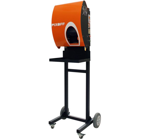 Rack mobile pour machine a nettoyer les ballons pixoff