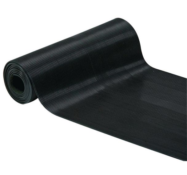 RL tapis caoutchouc nitrile fines stries noir Ep.3 mm 1.20x10.00 ml