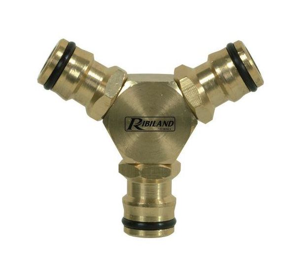 Raccord triple laiton sur carte - Mâle