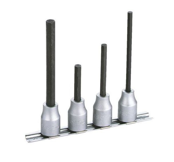 Rack 4 douilles longues 1/2'' 6 pans creux_SCL-J4R