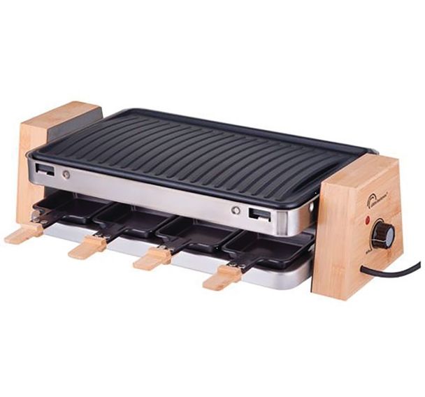 Raclette gril bois inox pour 8 personnes Elégance