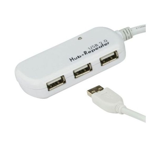 Rallonge Aten UE2120H amplifiée USB 2.0 12M et hub 4 Port