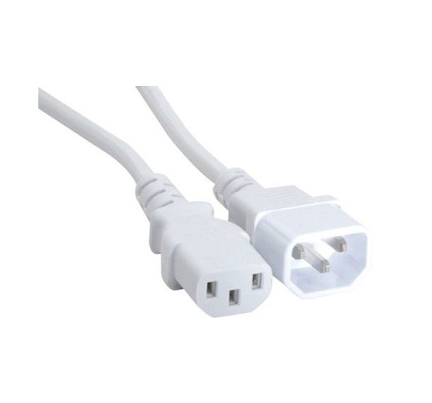 Rallonge d'alimentation C14 / C13 blanche - 0,6 m