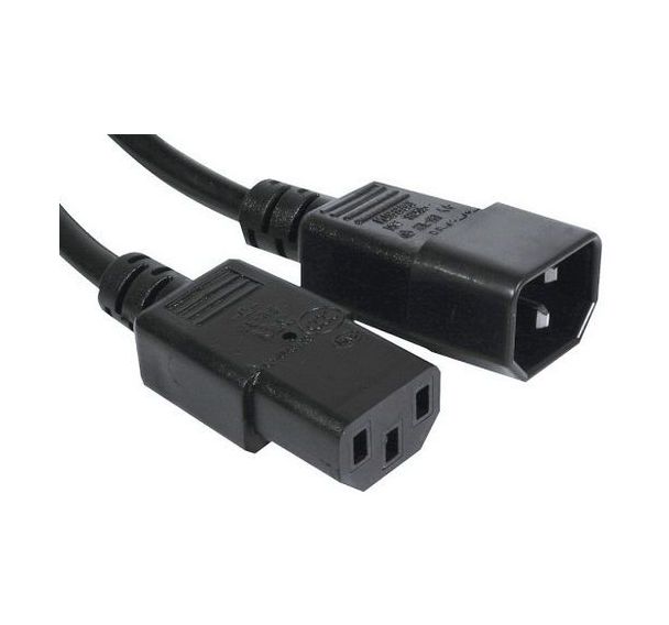Rallonge d'alimentation C14 / C13 noire - 7,5 m