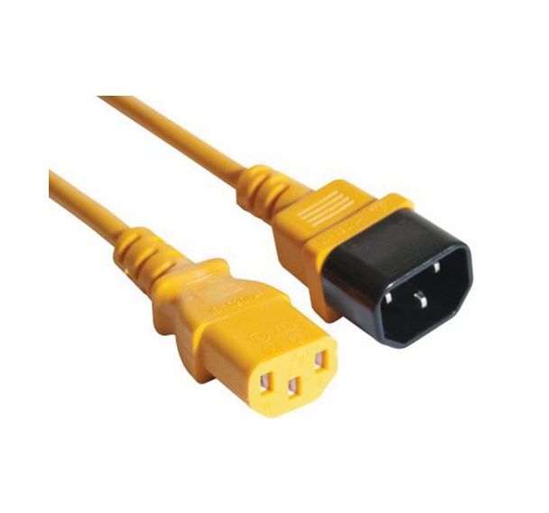 Rallonge d'alimentation C14 / C13 orange - 0,6 m