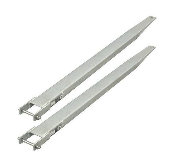 Rallonges de fourches galvanisées fermées - Longueur de 1800 mm à 2400 mm