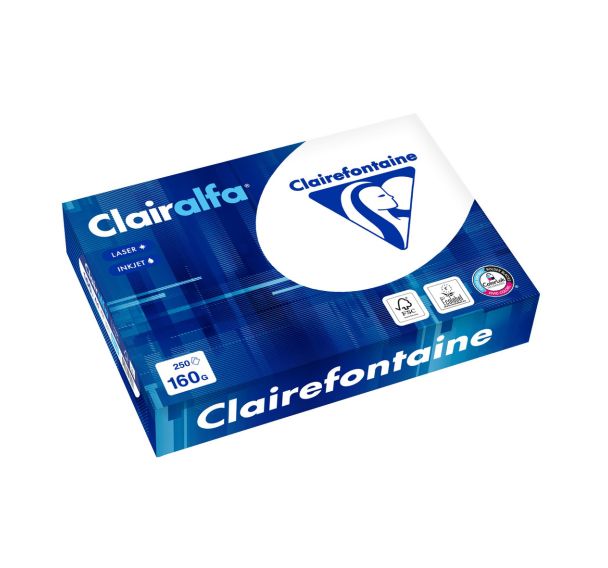 Ramette 250 feuilles A4 160g blanc clairalfa