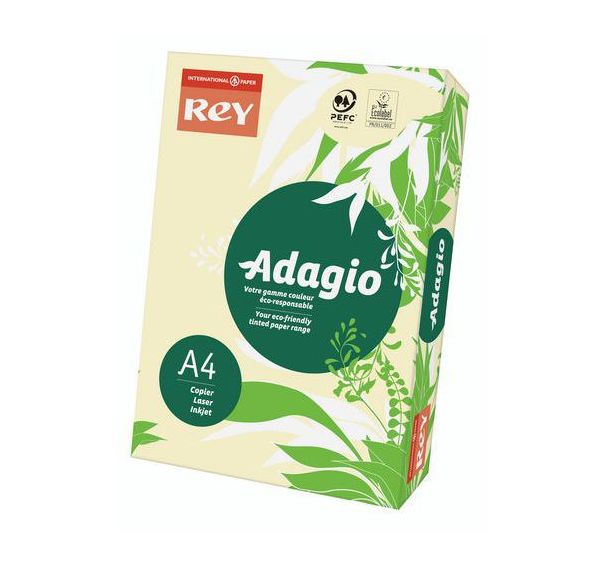 Ramette Adagio 500 feuilles - 80 g - Couleurs Pastels - Rey