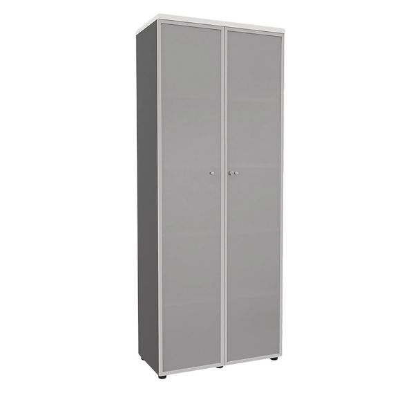 Rangement bois IDEA portes verres hauteur 217 cm