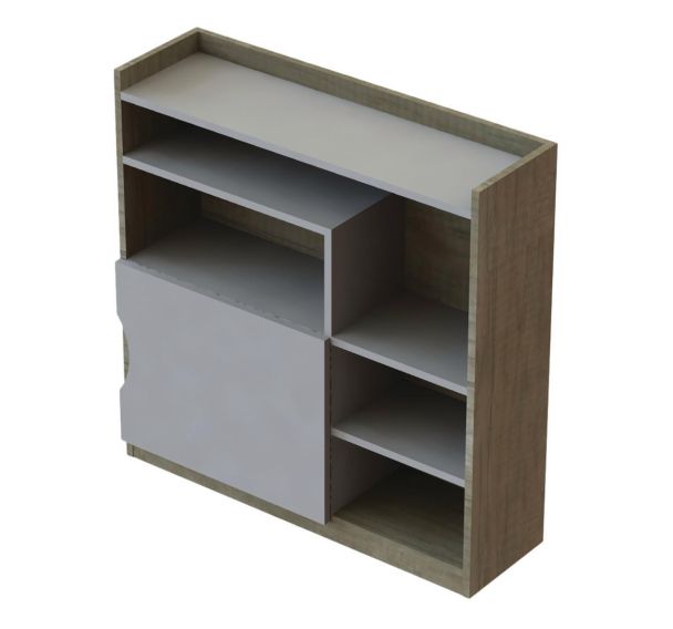 Rangement cosy bout de lit Quiétub Tabac/Gris