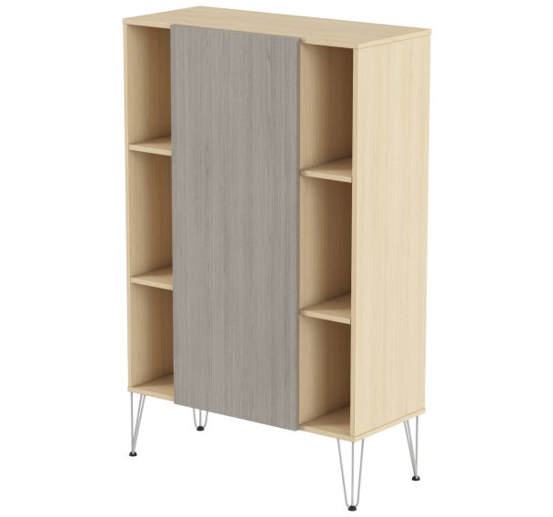 Rangement haut Java hauteur 160 cm 1 porte 6 niches - MBA