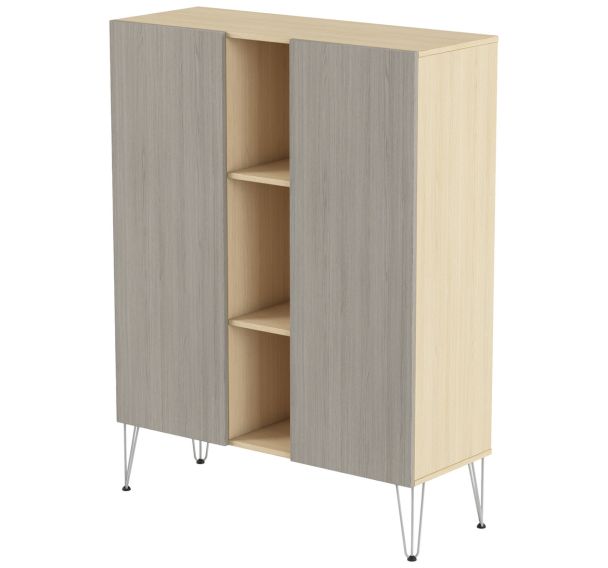 Rangement haut Java hauteur 160 cm 2 portes 3 niches - MBA
