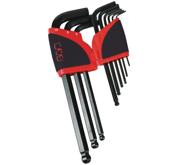 Ratelier 9 clés mâles 6 pans à tête spherique 1,5 à 10mm FME