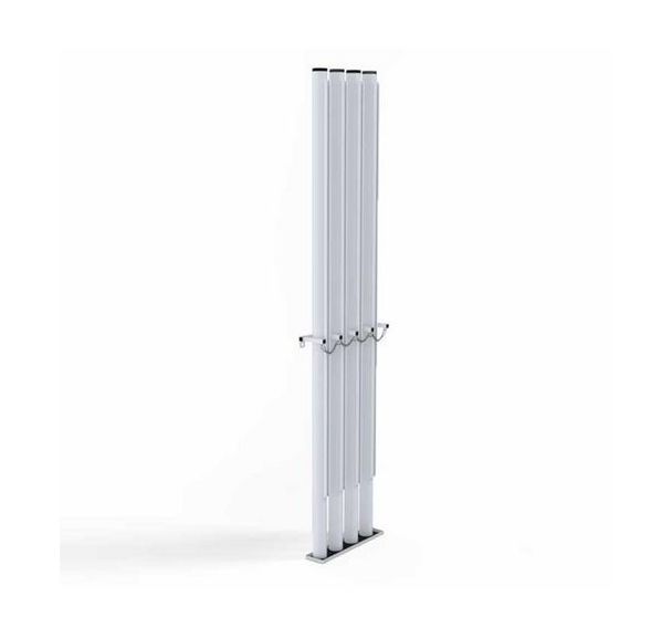 Râtelier vertical pour 4 poteaux de volleyball