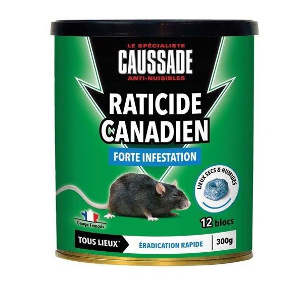 Raticide canadien forte infestation - 1,5kg