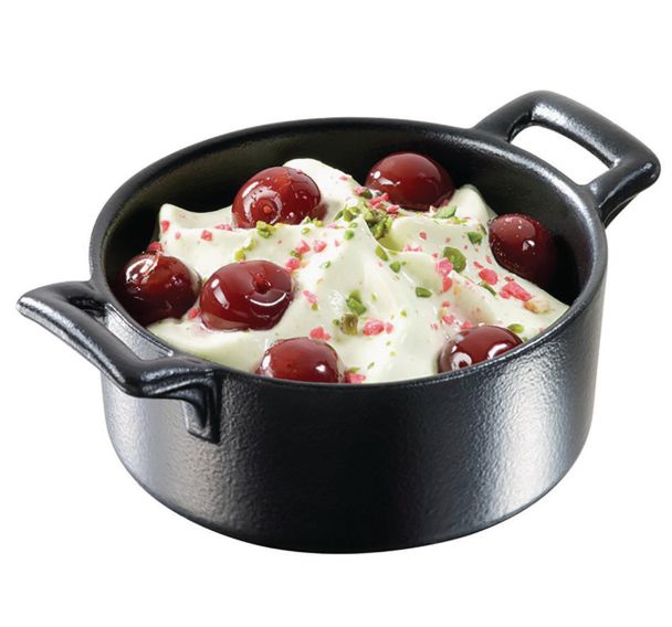 Ravier rond en porcelaine ø9,4 cm 15cl noir-Belle Cuisine-Revol