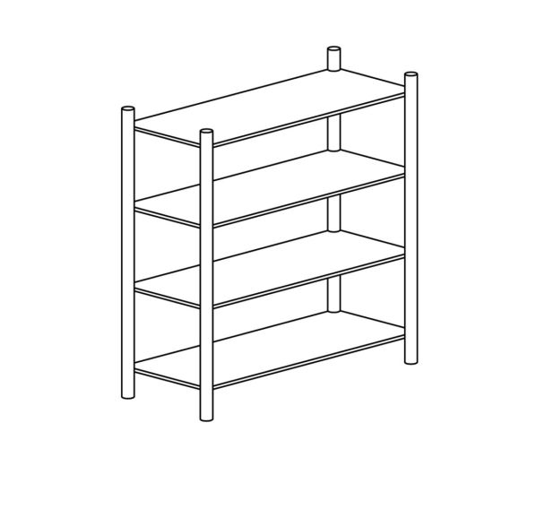 Rayonnage 4 niveaux réglables profondeur 700 mm- R4N1870/1- R4N1870/1