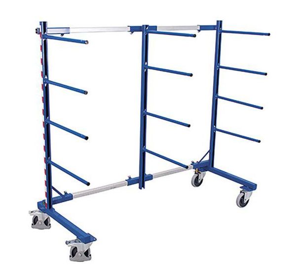 Rayonnage cantilever mobile simple face