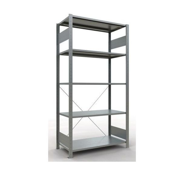 Rayonnage léger Easy-Fix - Simple face- H2000 mm - galvanisé - Schulte