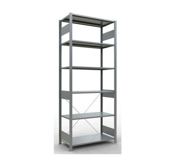 Rayonnage léger Easy-Fix - Simple face- H2500 mm - galvanisé - Schulte