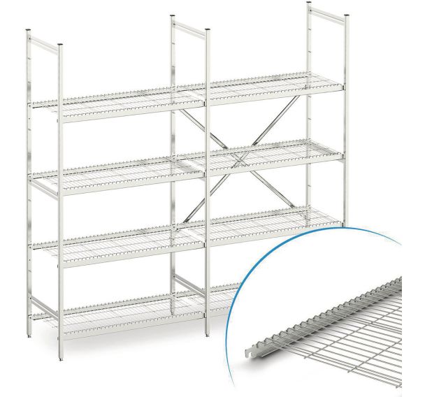 Rayonnage médical inox Norme 5 - Clayette fil - Hupfer