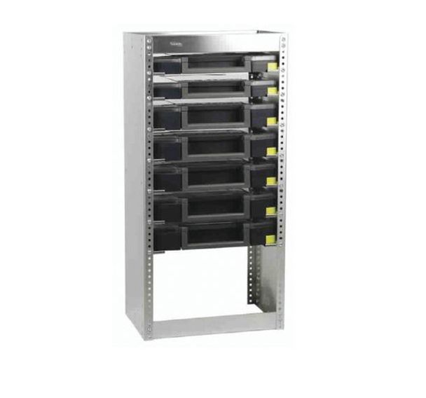 Rayonnage pour Boxxser, livré avec 7 Boxxser -  monté (S217)