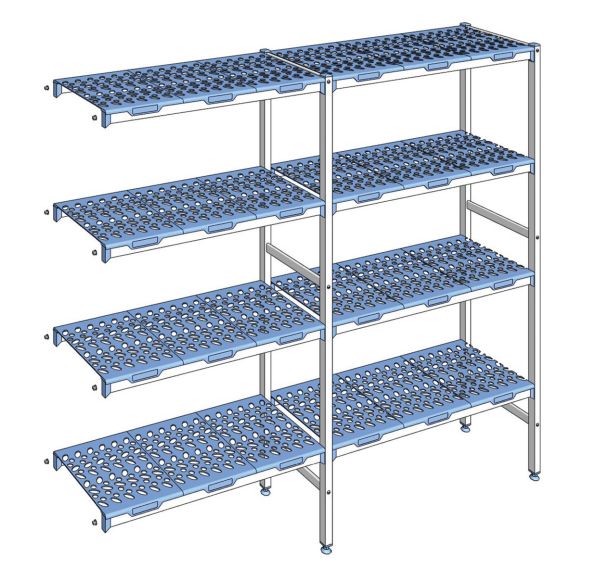 Rayonnage pour angle 4 niveaux P.40 cm-Tournus Equipement