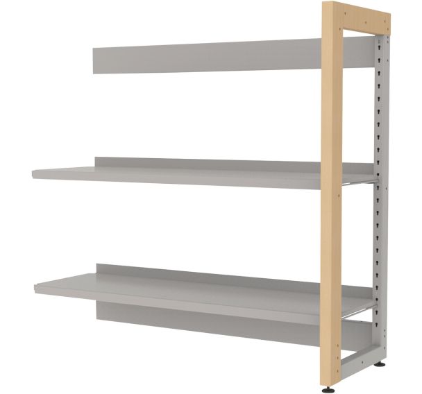Rayonnage simple face structure bois/métal Ellipse - Manutan Expert