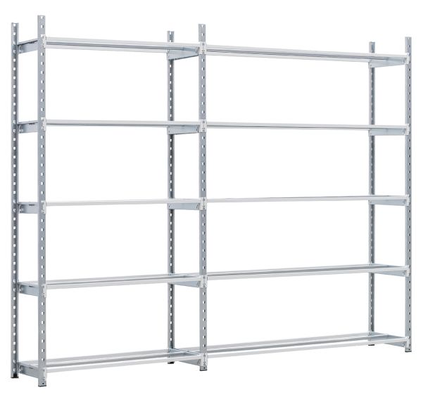 Rayonnage stockage Rangeco galva 5 niveaux plateaux isorels- Paperflow