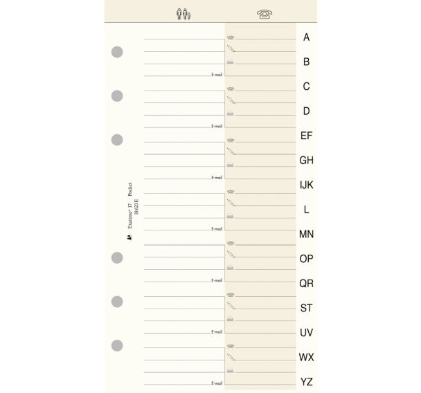 Recharge Exatime 17 pocket répertoire