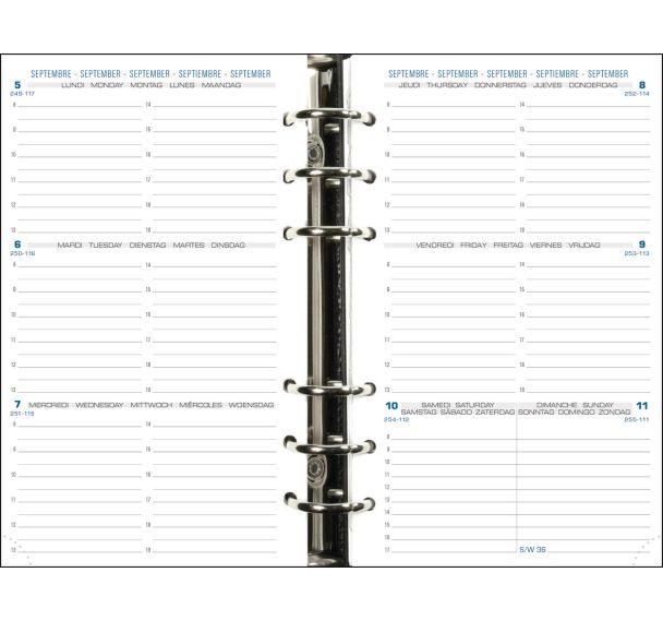 Recharge Exatime 17 semaines - 2 pages à l'horizontal - Exacompta