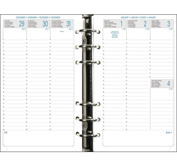 Recharge Exatime 17 semaines - 2 pages à la vertical - Exacompta