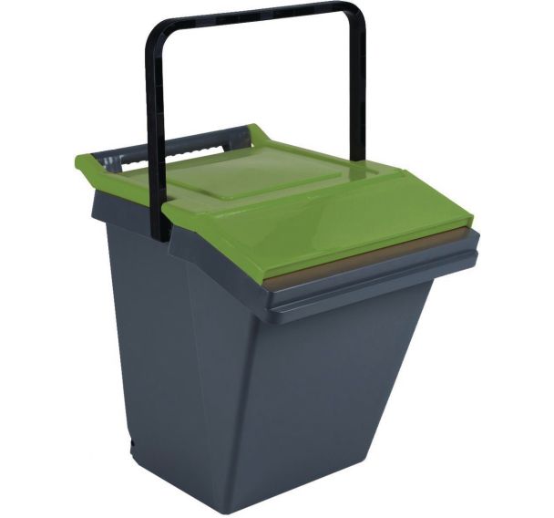 Récipient de séparation des déchets Easytech 40 L vert/noir
