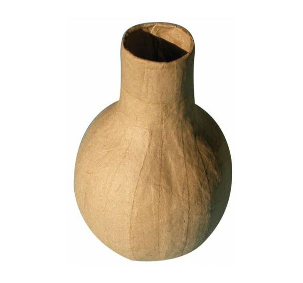 Récipient forme gourde base ronde en carton