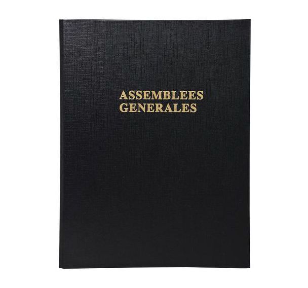 Registre 32x25cm 4 anneaux avec recharge Assemblées Générales