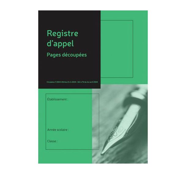 Registre annuel d'appel journalier de 80 pages